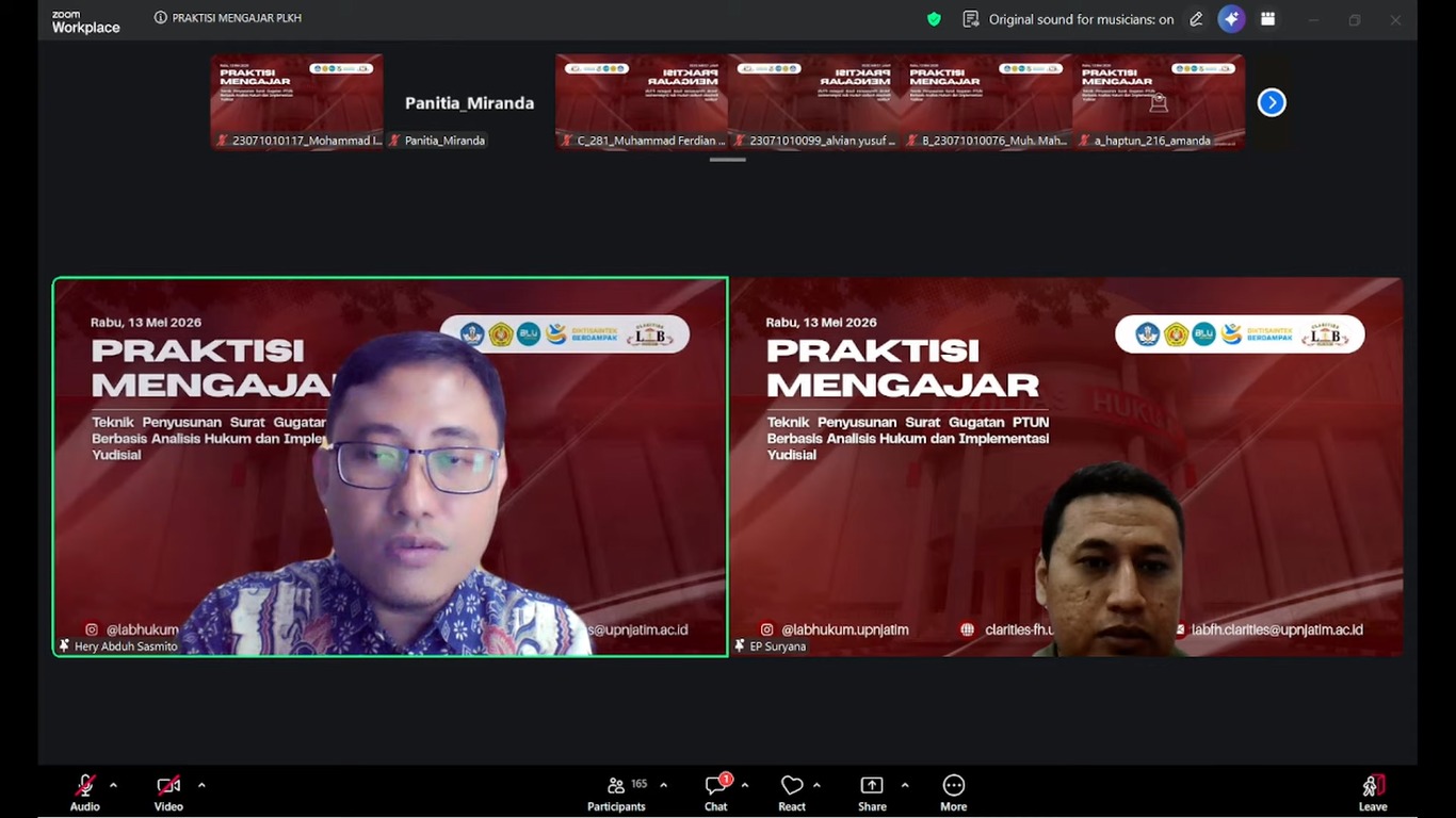 foto blog Perkuat Kompetensi Mahasiswa, Laboratorium Hukum Clarities Hadirkan Hakim MA dalam Diskusi Teknik Gugatan TUN